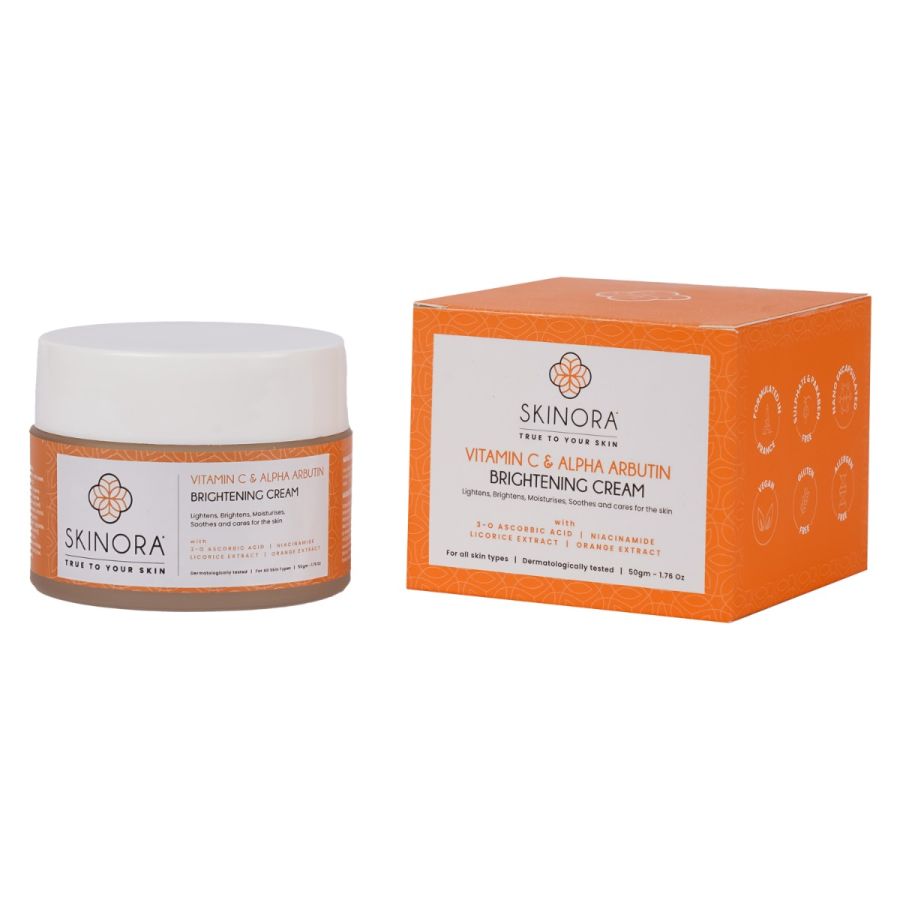 Skinora Vitamin C and Alpha Arbutin Brightening Cream (50 gm)