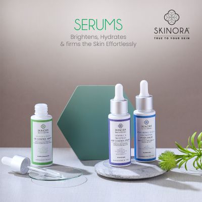 Skinora Tri Acid & Silver Oil Control Serum| Reduces Acne & Scars| Minimizes Pores & Regulates Sebum| For Oily & Acne-Prone Skin
